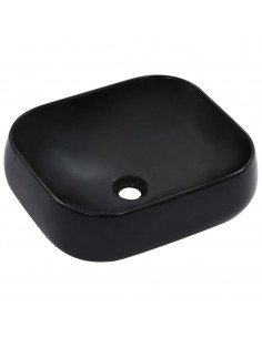 Lavandino 44,5x39,5x14,5 cm in Ceramica Nero 2
