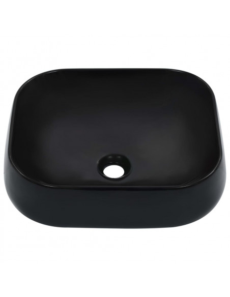Lavandino 44,5x39,5x14,5 cm in Ceramica Nero