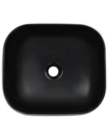 Lavandino 44,5x39,5x14,5 cm in Ceramica Nero