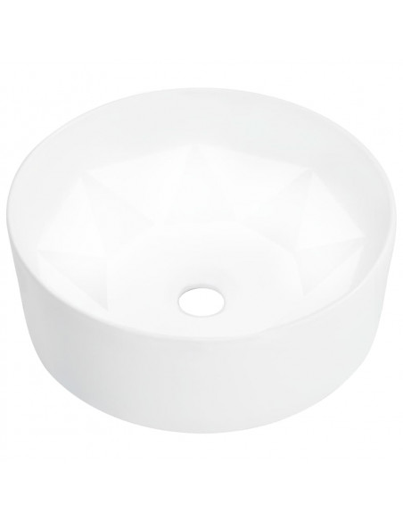Lavandino 36x14 cm in Ceramica Bianco
