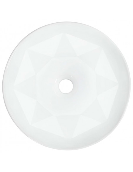 Lavandino 36x14 cm in Ceramica Bianco