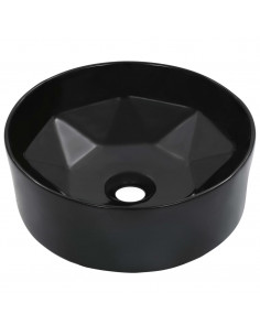 Lavandino 36x14 cm in Ceramica Nero 2