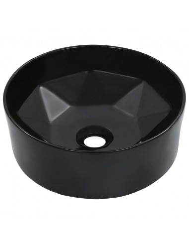 Lavandino 36x14 cm in Ceramica Nero