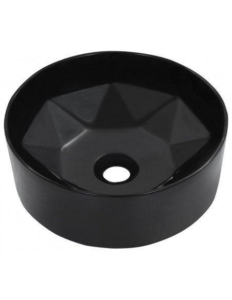 Lavandino 36x14 cm in Ceramica Nero