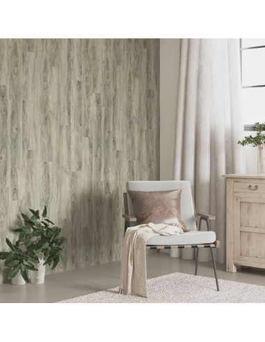 Pannelli da Parete Effetto Legno Grigio PVC 2,06 m²