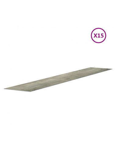 Pannelli da Parete Effetto Legno Grigio PVC 2,06 m²