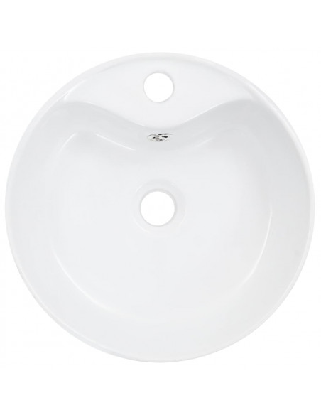 Lavandino con Troppopieno 36x13 cm in Ceramica Bianco