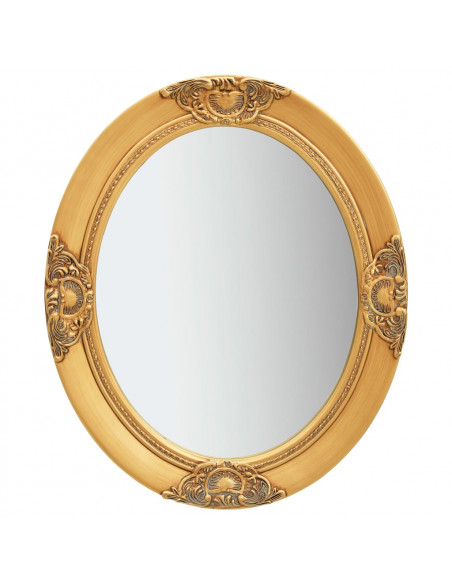 Specchio da Parete Stile Barocco 50x60 cm Oro