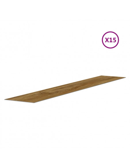 Pannelli da Parete Effetto Legno Marrone PVC 2,06 m²