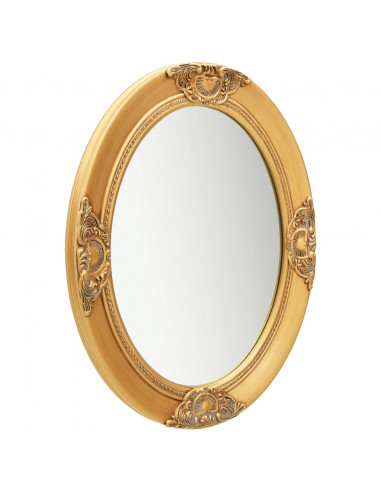 Specchio da Parete Stile Barocco 50x60 cm Oro