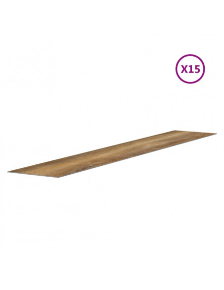 Pannelli da Parete Effetto Legno Marrone PVC 2,06 m²