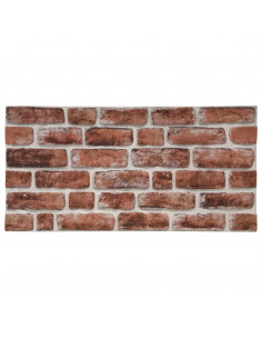 Pannelli Murali 3D con Mattoni Marrone Scuro 10 pz EPS 2