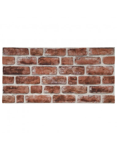 Pannelli Murali 3D con Mattoni Marrone Scuro 10 pz EPS