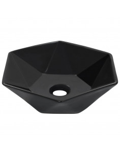 Lavandino 41x36,5x12 cm in Ceramica Nero 2