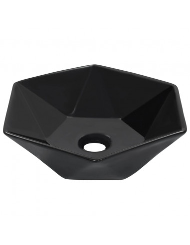 Lavandino 41x36,5x12 cm in Ceramica Nero