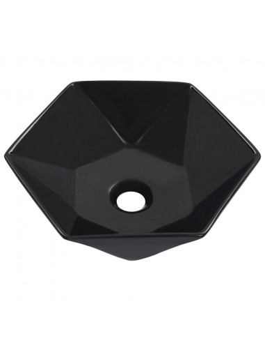 Lavandino 41x36,5x12 cm in Ceramica Nero