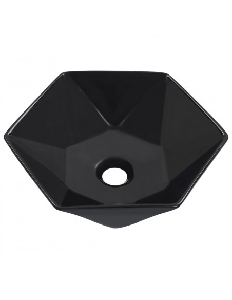 Lavandino 41x36,5x12 cm in Ceramica Nero