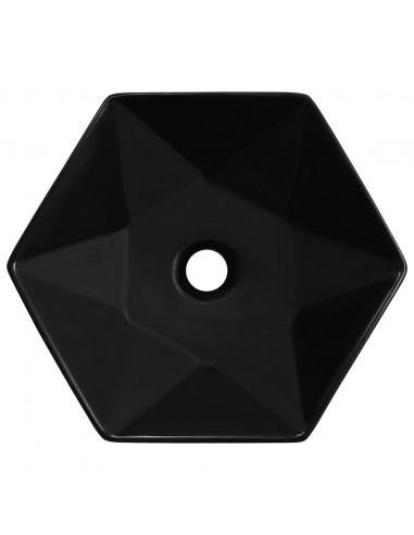 Lavandino 41x36,5x12 cm in Ceramica Nero