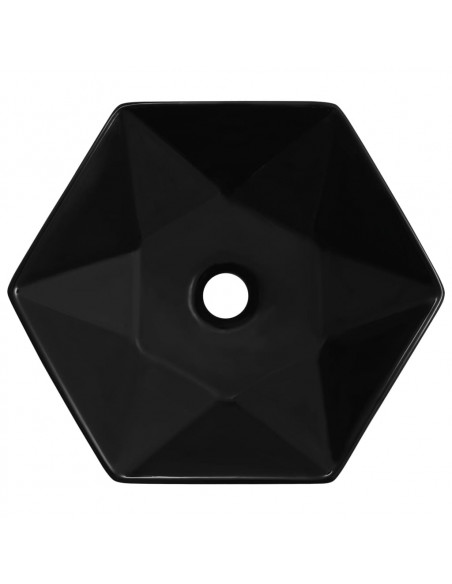 Lavandino 41x36,5x12 cm in Ceramica Nero