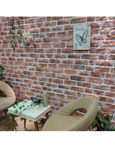 Pannelli Murali 3D con Mattoni Marrone Scuro 10 pz EPS