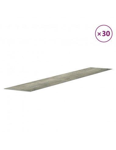 Pannelli da Parete Effetto Legno Grigio PVC 4,12 m²