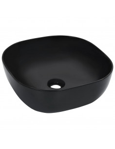 Lavandino 42,5x42,5x14,5 cm in Ceramica Nero 2