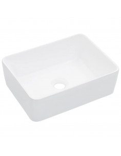 Lavandino 40x30x13 cm in Ceramica Bianco 2