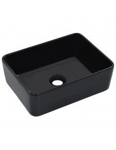 Lavandino 40x30x13 cm in Ceramica Nero 2