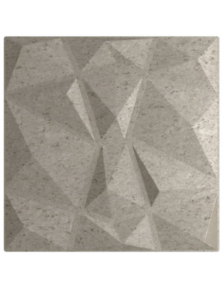 Pannelli Murali 24 pz Grigio Cemento 50x50 cm XPS 6 m² Diamante