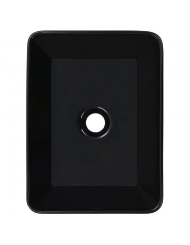 Lavandino 40x30x13 cm in Ceramica Nero