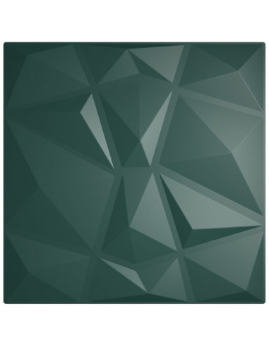 Pannelli Murali 24 pz Verdi 50x50 cm XPS 6 m² Diamante