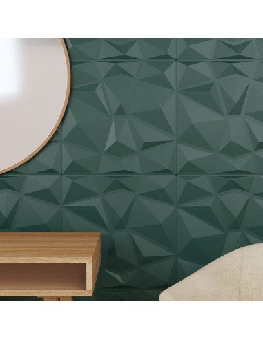 Pannelli Murali 24 pz Verdi 50x50 cm XPS 6 m² Diamante