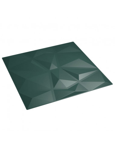 Pannelli Murali 24 pz Verdi 50x50 cm XPS 6 m² Diamante