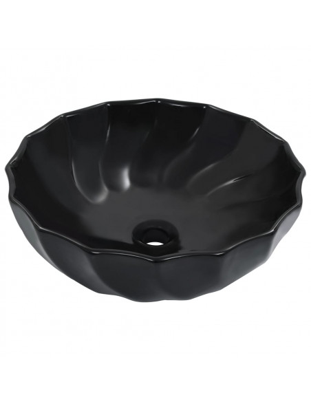 Lavandino 46x17 cm in Ceramica Nero