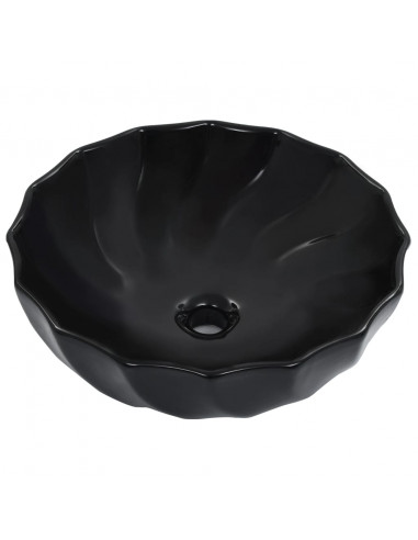 Lavandino 46x17 cm in Ceramica Nero