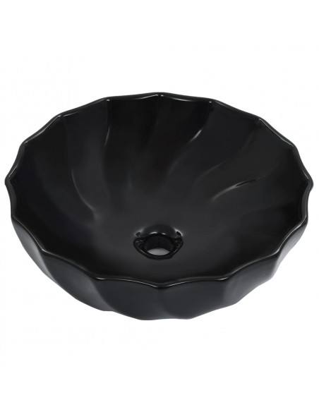 Lavandino 46x17 cm in Ceramica Nero