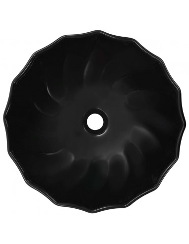 Lavandino 46x17 cm in Ceramica Nero