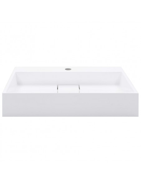 Lavandino 60x38x11 cm Blocco in Marmo/Minerale Bianco