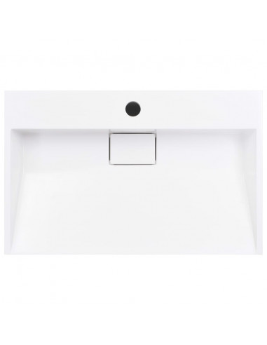 Lavandino 60x38x11 cm Blocco in Marmo/Minerale Bianco