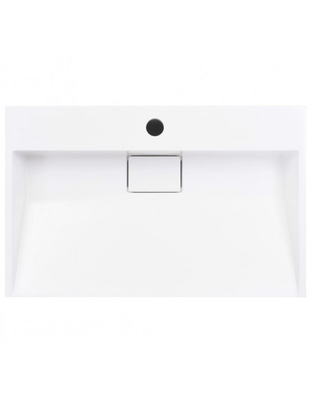 Lavandino 60x38x11 cm Blocco in Marmo/Minerale Bianco
