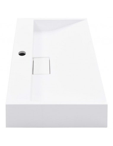 Lavandino 60x38x11 cm Blocco in Marmo/Minerale Bianco