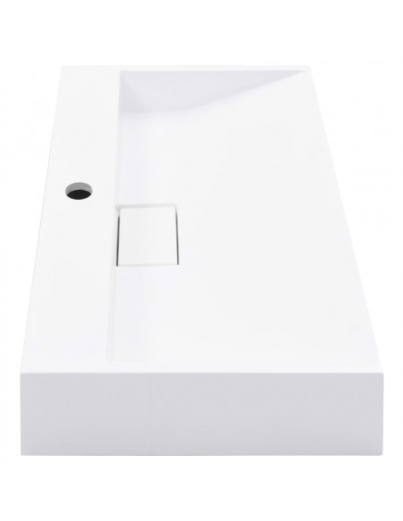 Lavandino 60x38x11 cm Blocco in Marmo/Minerale Bianco