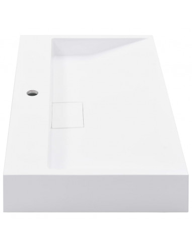 Lavandino 80x46x11 cm Blocco in Marmo/Minerale Bianco