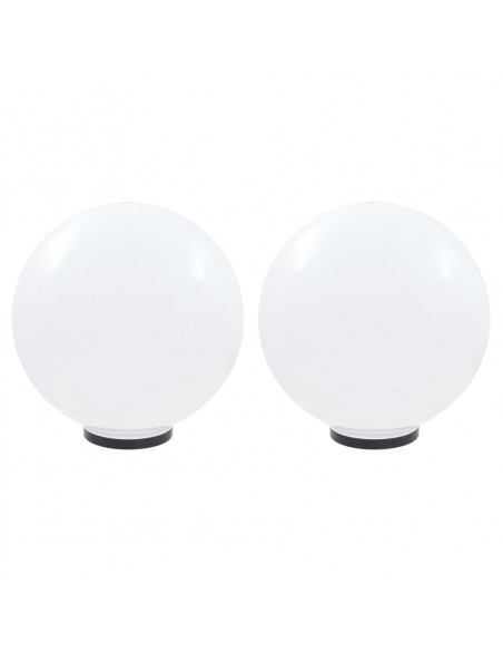 Set Lampade a LED Sferiche 2 pz 50 cm in PMMA