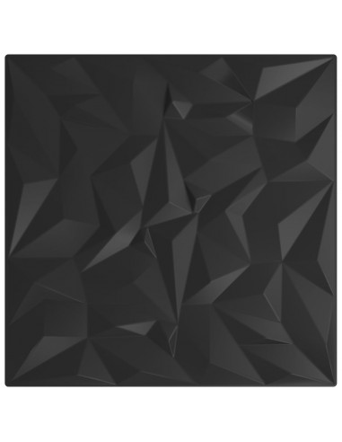 Pannelli Murali 12 pz Neri 50x50 cm XPS 3 m² Ametista