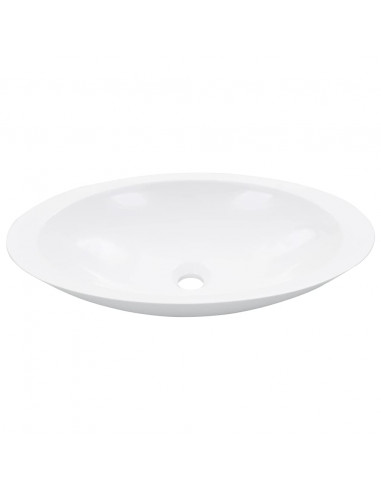 Lavandino 59,3x35,1x10,7 cm Blocco in Marmo/Minerale Bianco