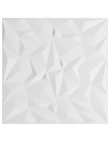 Pannelli Murali 12 pz Bianchi 50x50 cm XPS 3 m² Ametista