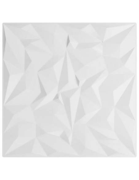 Pannelli Murali 12 pz Bianchi 50x50 cm XPS 3 m² Ametista