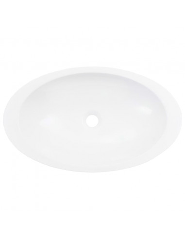 Lavandino 59,3x35,1x10,7 cm Blocco in Marmo/Minerale Bianco