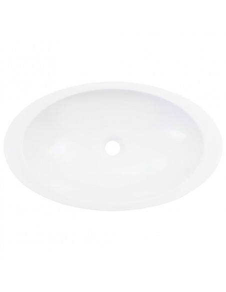 Lavandino 59,3x35,1x10,7 cm Blocco in Marmo/Minerale Bianco
